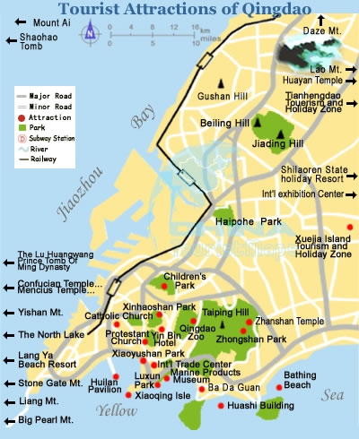 qingdao tourist map